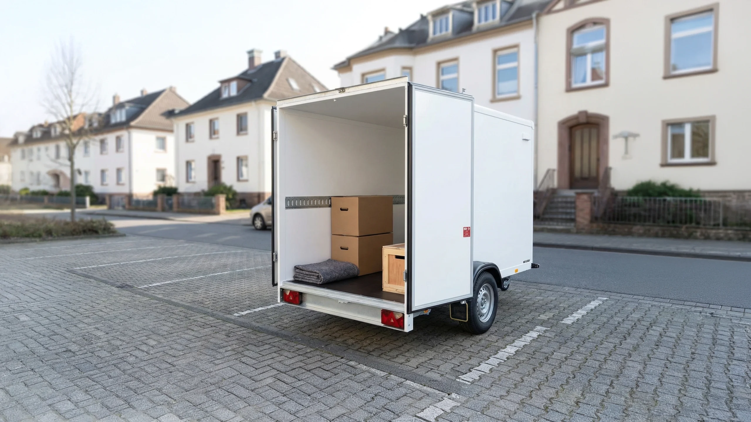 Kofferanhänger als Umzugsanhänger – sicherer Transport von Möbeln und Hausrat.
